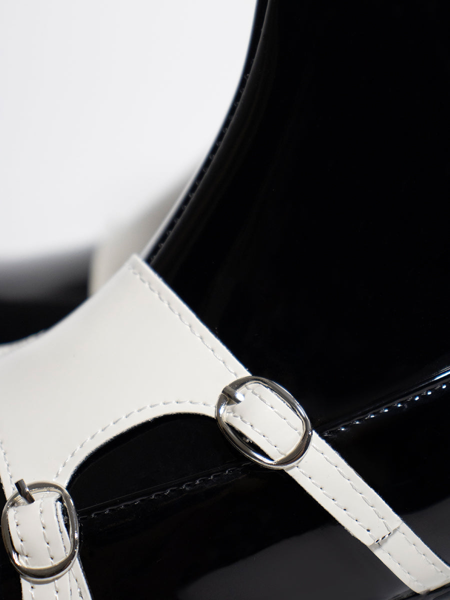 Artificial Patent PU Boots