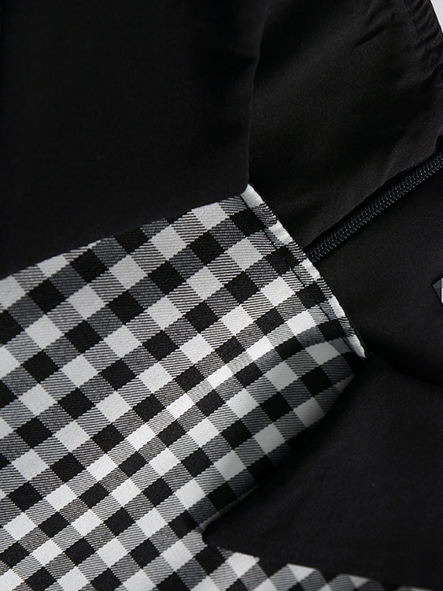Plaid Puff Sleeve Dress