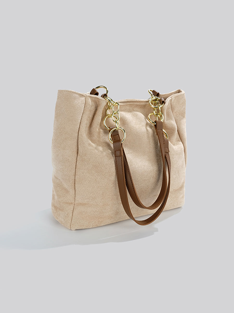 Velvet Bear Charm Tot Bag
