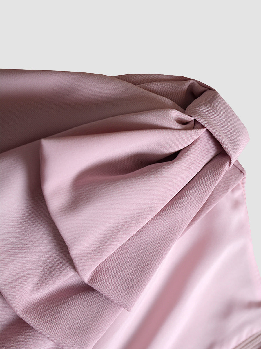 Elegant Dinners Slim Bow Pink Dress