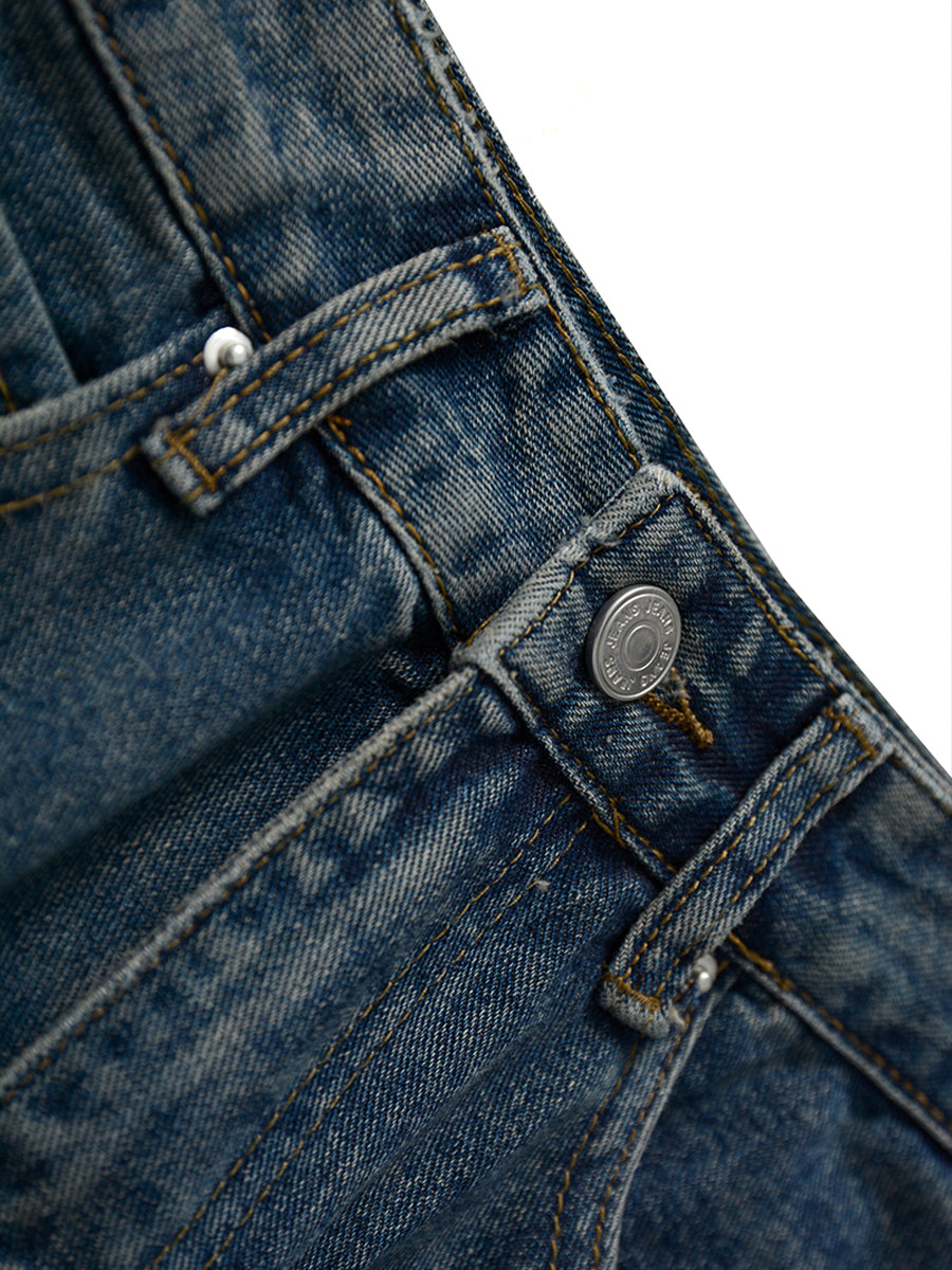 Blue Loose Denim Jeans Pants