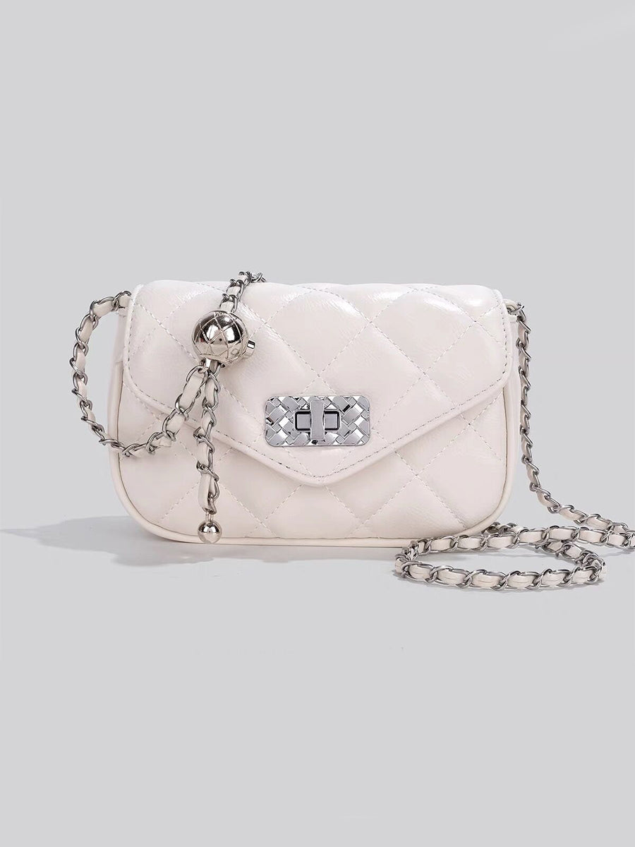 Leather Chain Rhombus Bag