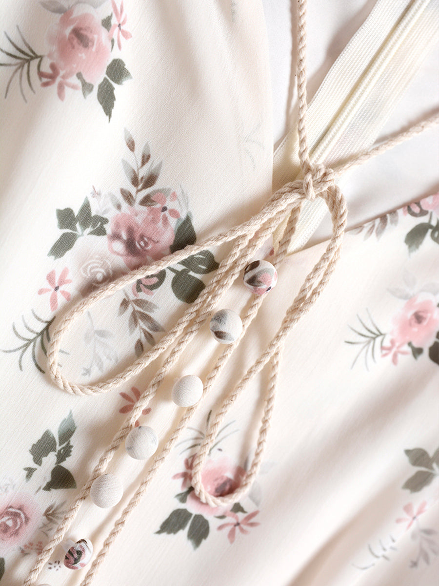 Elegant Floral Chiffon Dress