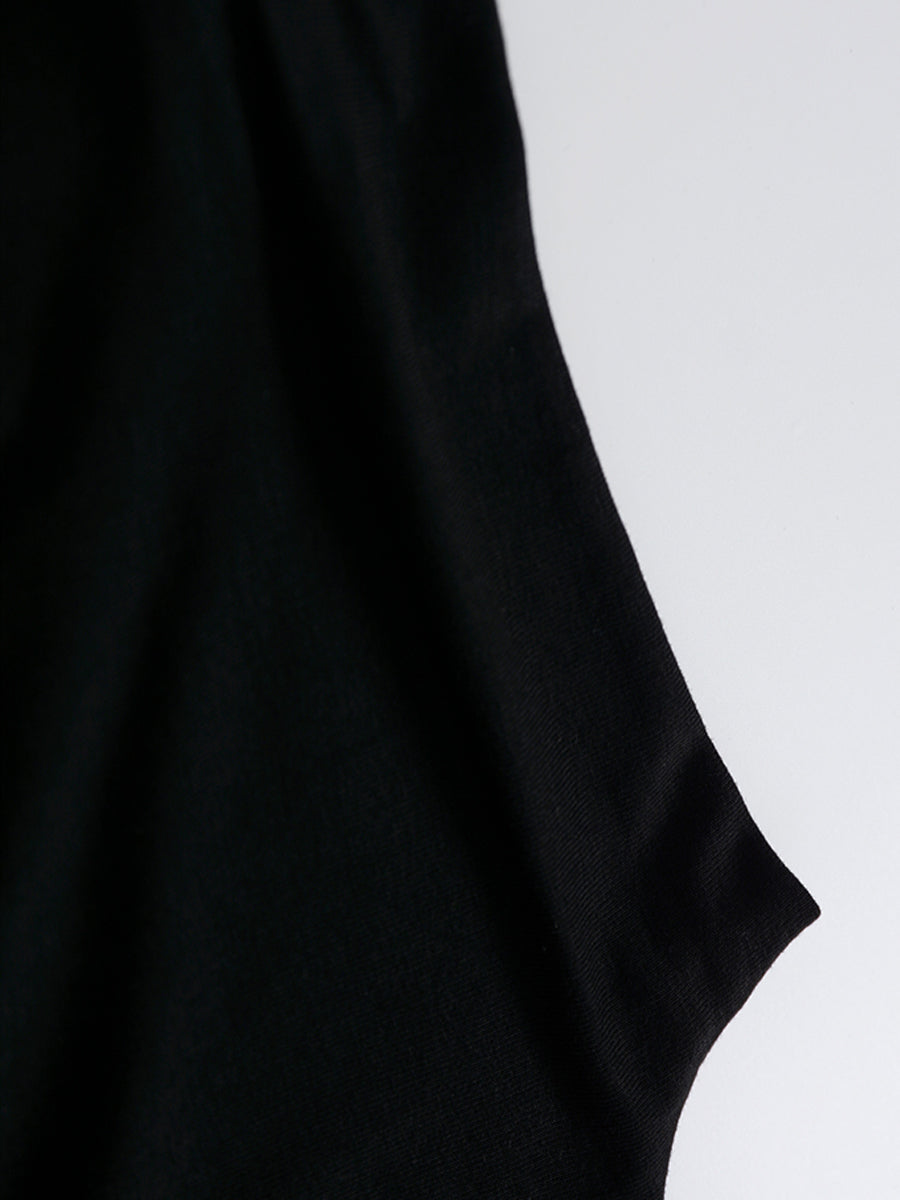 Black Slim Fit Split Hem Dress