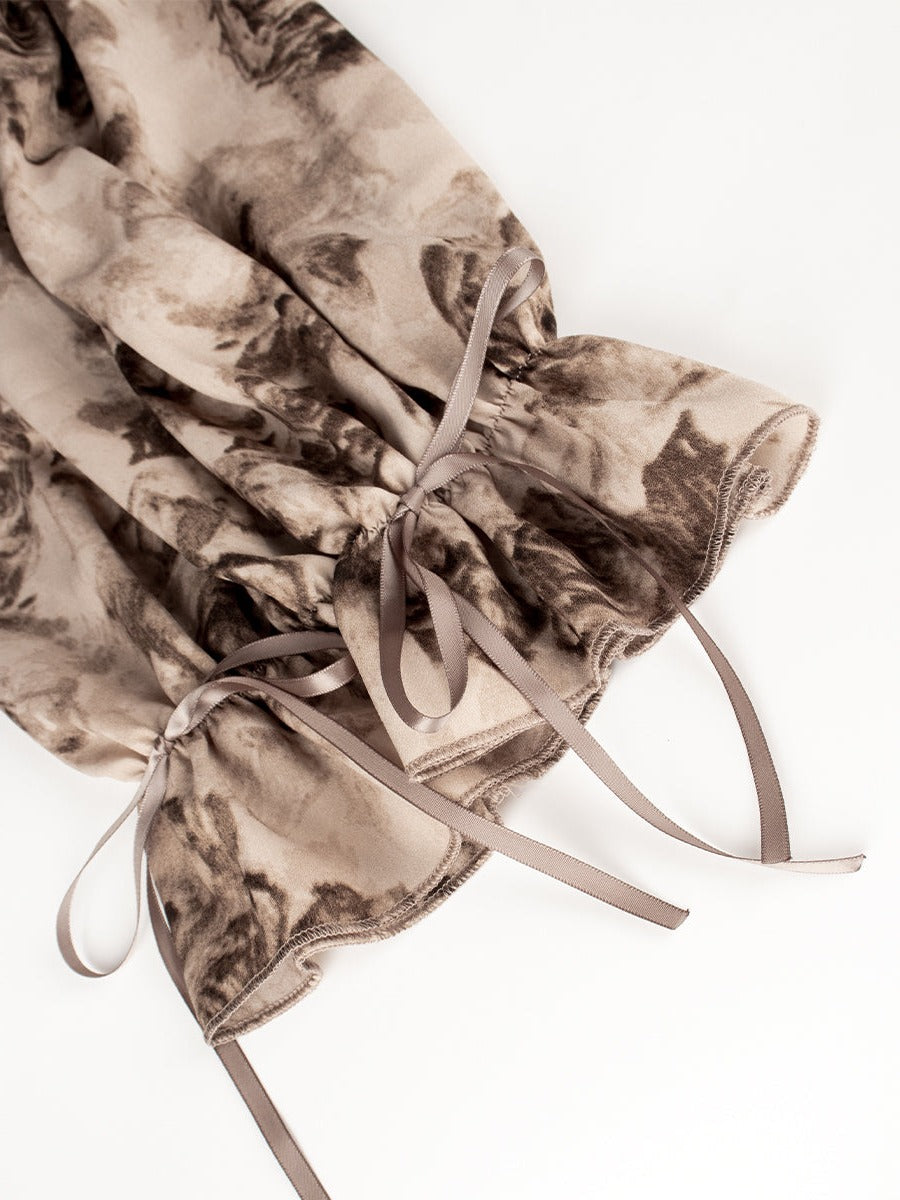 Fireworks Rose Splicing Dress