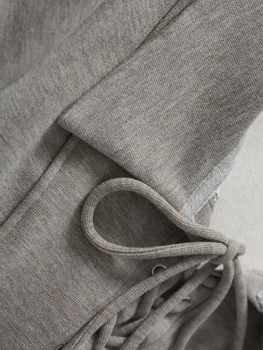 Grey Knitted Midi Dress