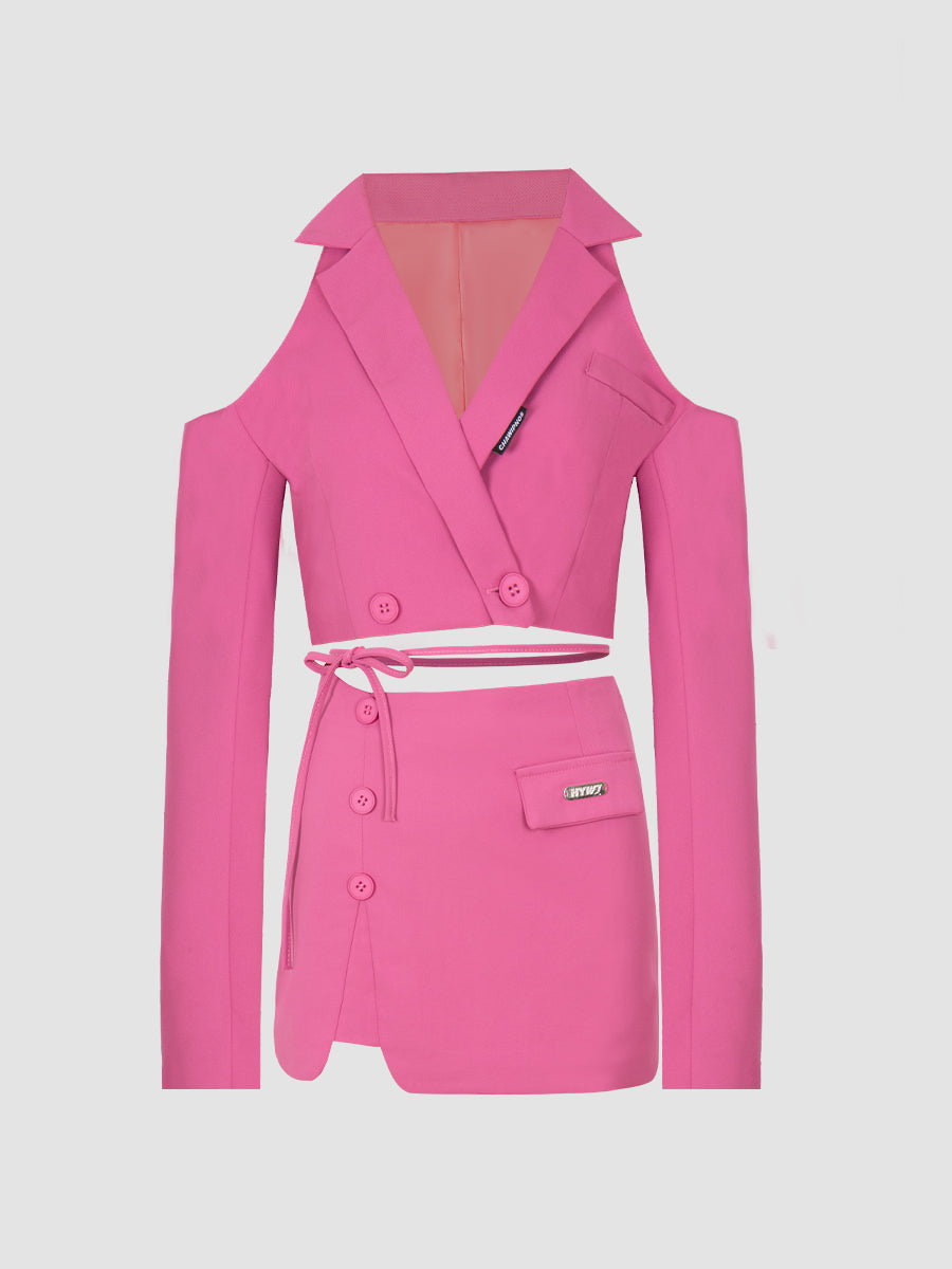 Barbie Pink Top & Skirt Two-Piece Set
