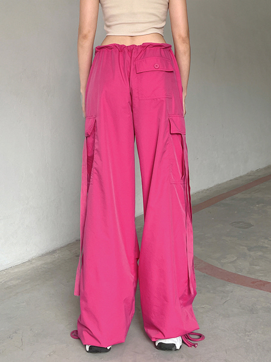Pink Cargo Casual Pants