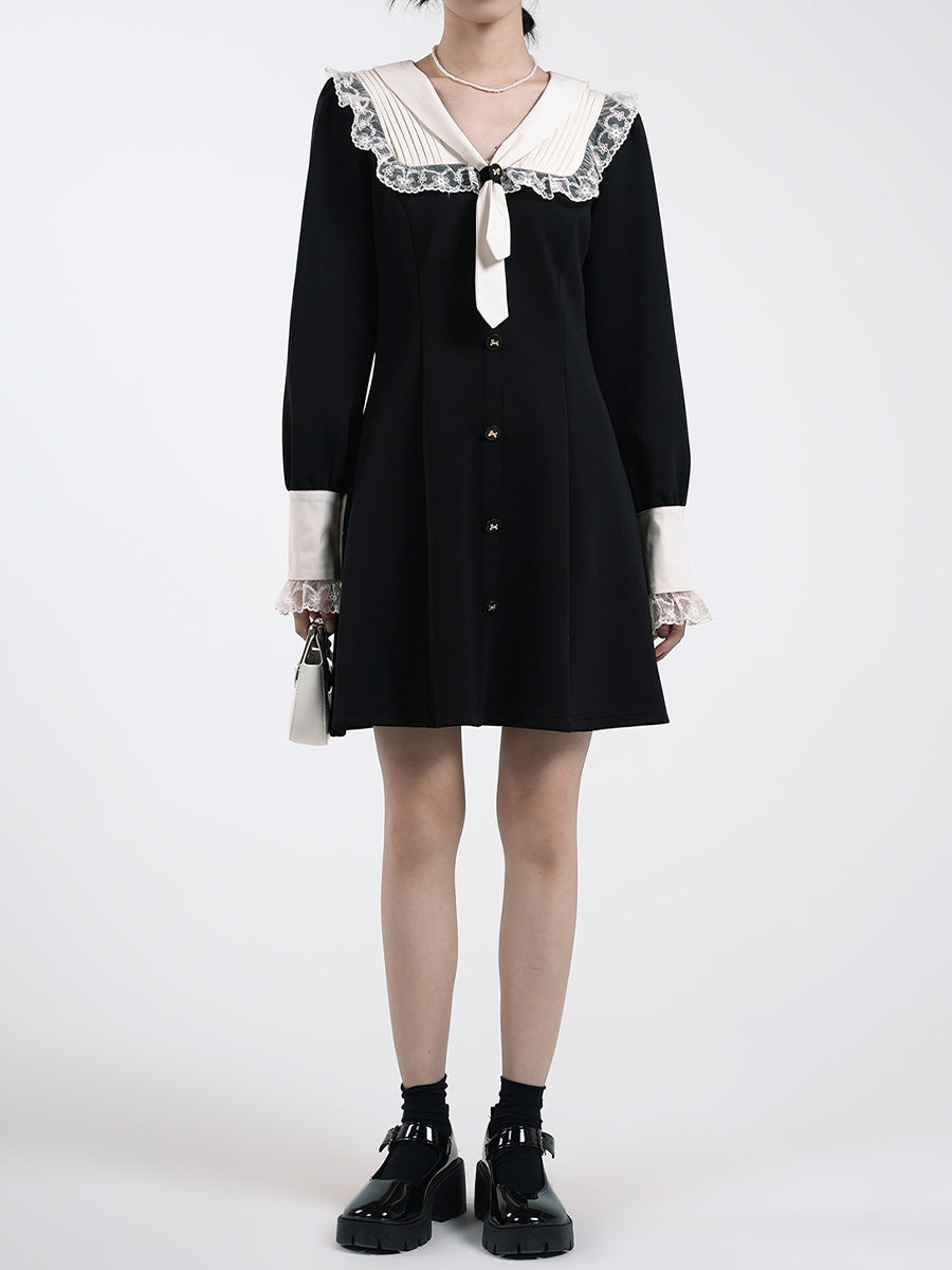 Lace Collar Dress