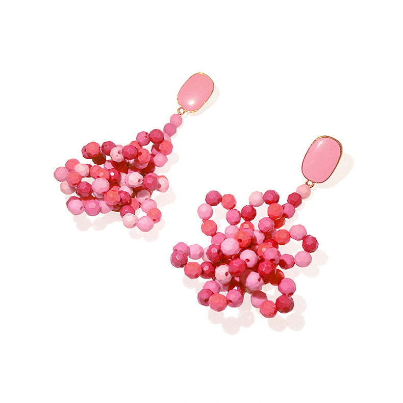 Tri-color Cute Flower Earrings