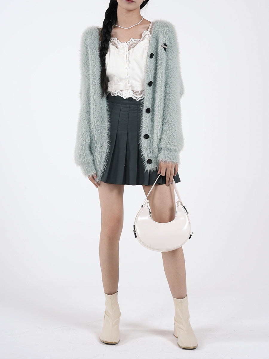 Soft Plush Knit Cardigan Jacket