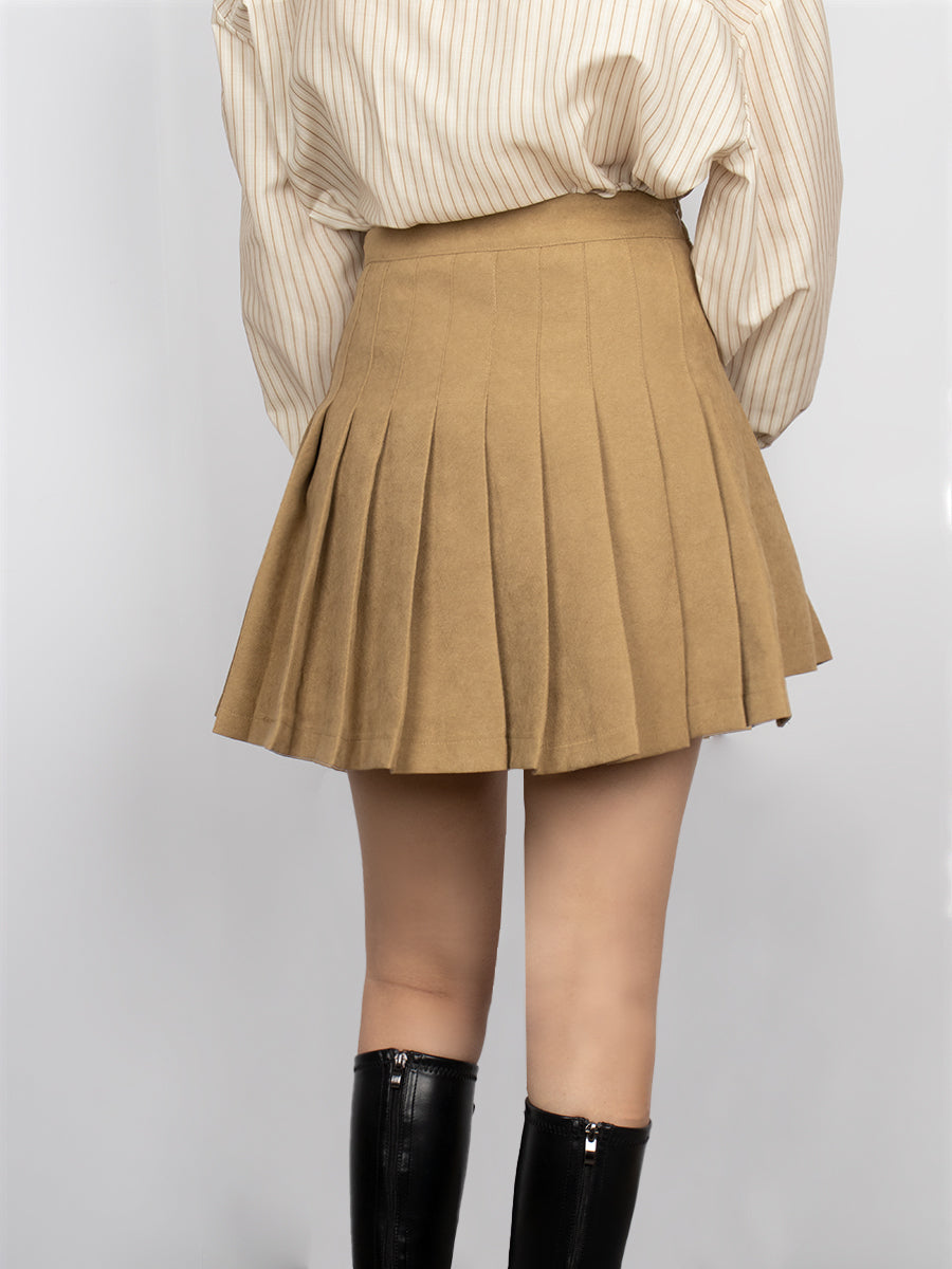 Badge Blazer & Shirt & & Vest & Skirt & Tie Five Piece Set