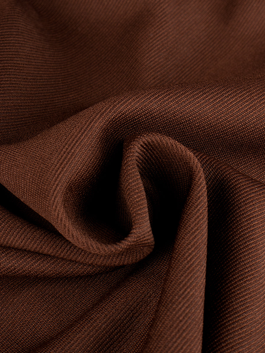 Stretch Pleated Coffee Dress