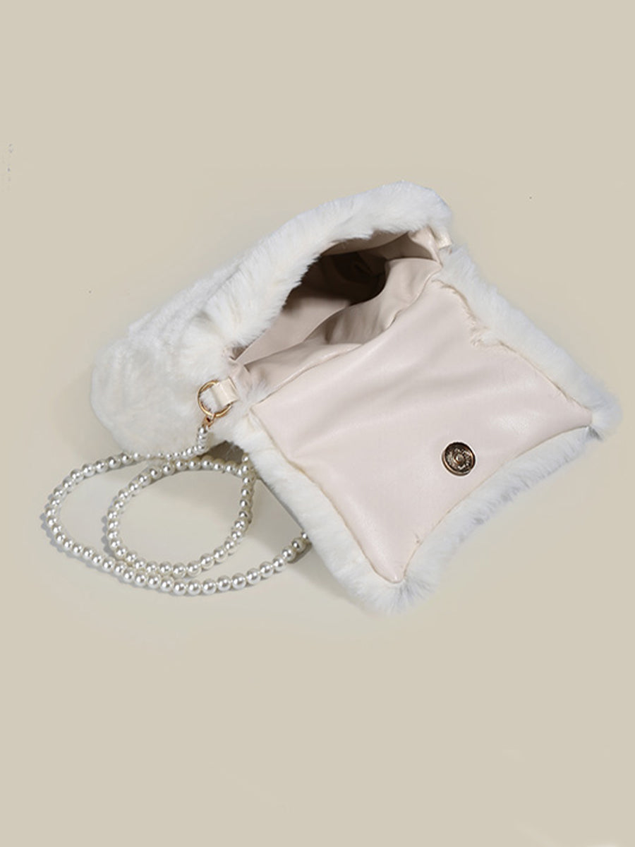 Solid Color Plush Bag