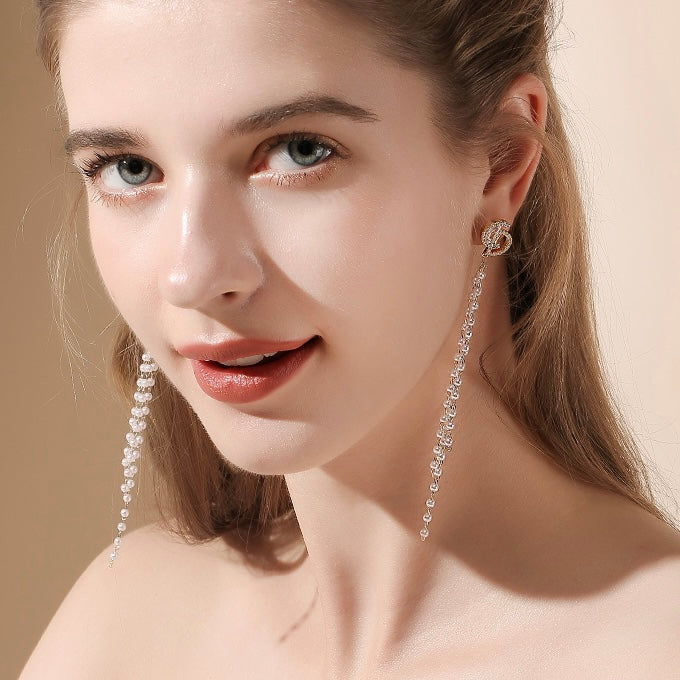 Pearl Tassel Earrings