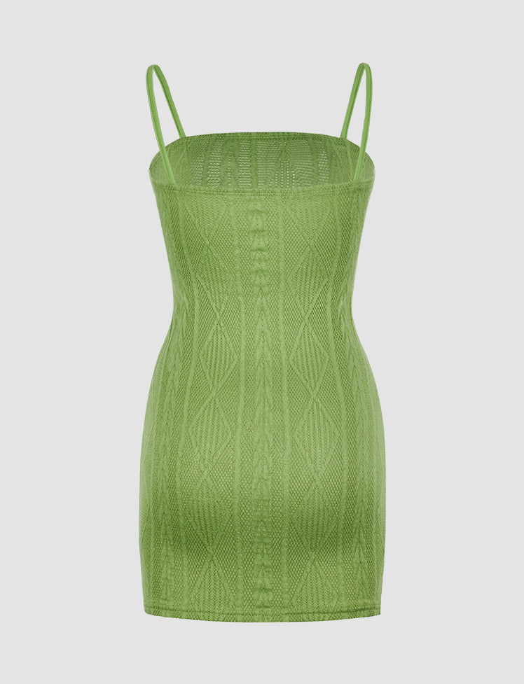Rib Knit Cami Mini Dress