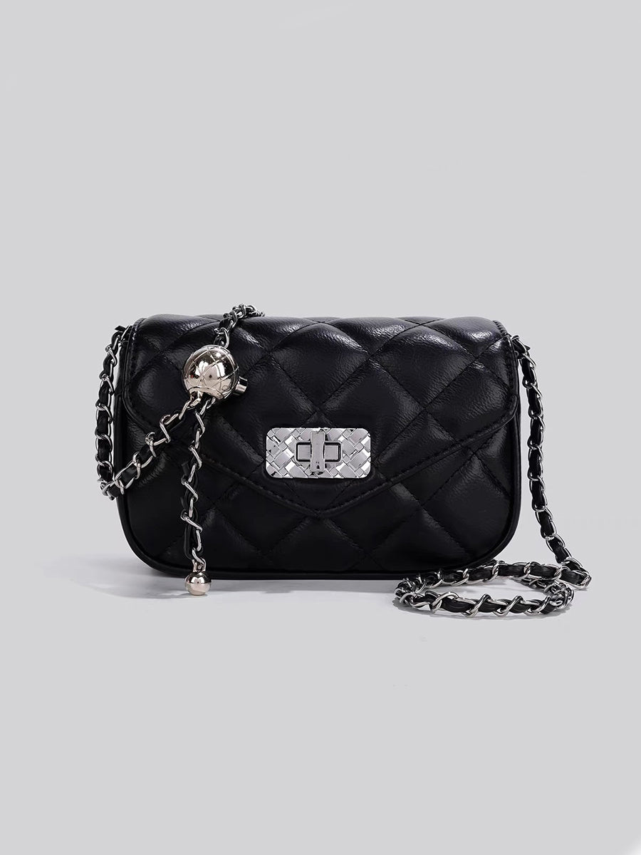 Leather Chain Rhombus Bag