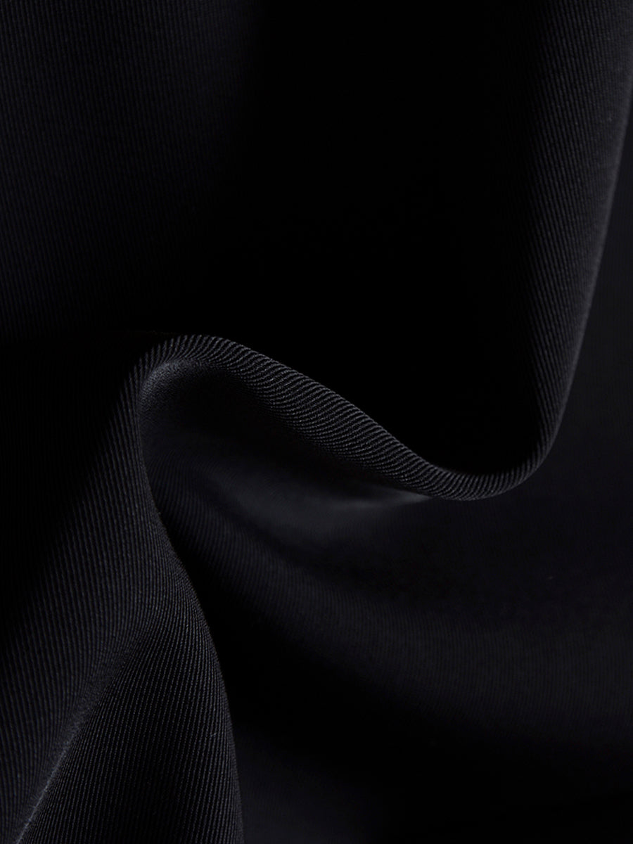 Solid Color Pleated Suit Dress