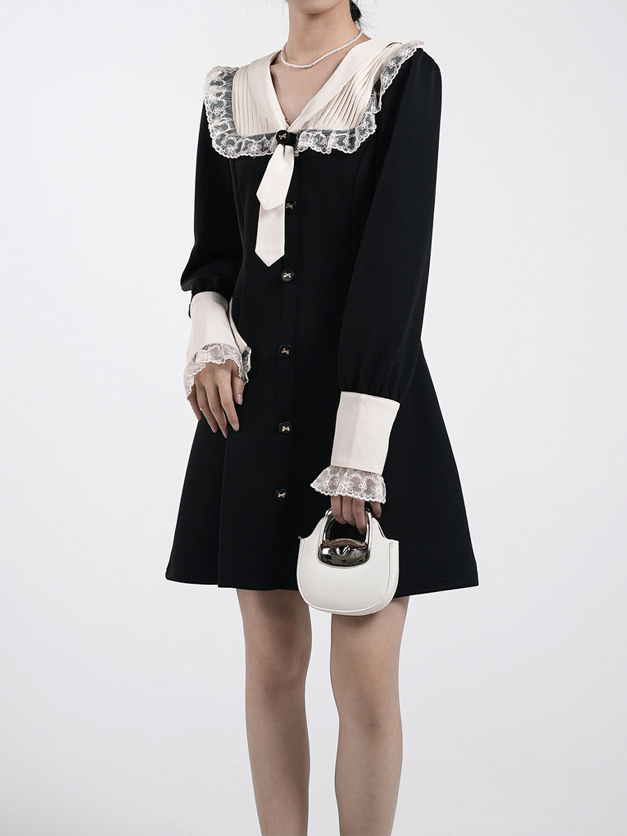 Lace Collar Dress
