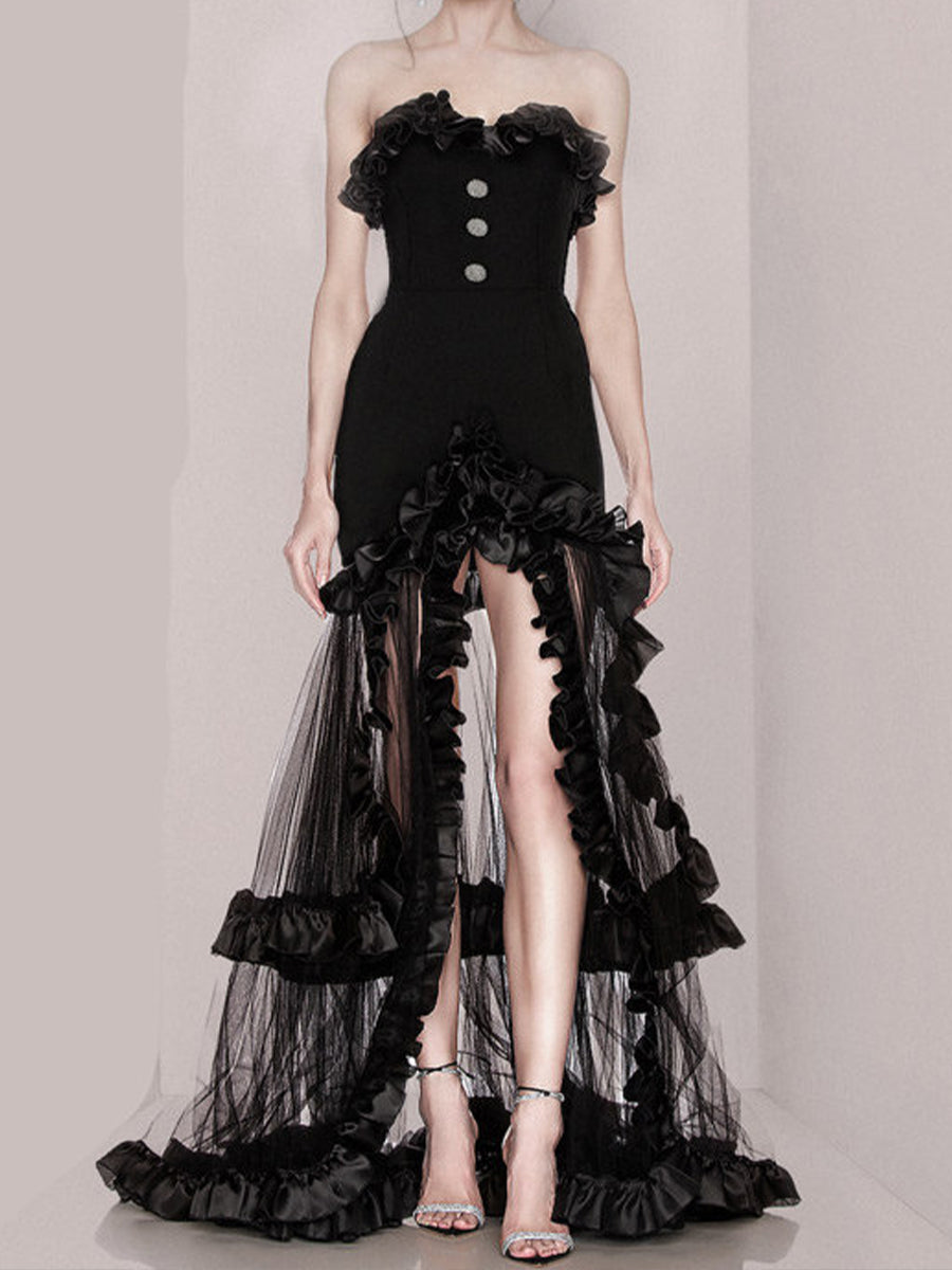 Lace Bustier Long Dress