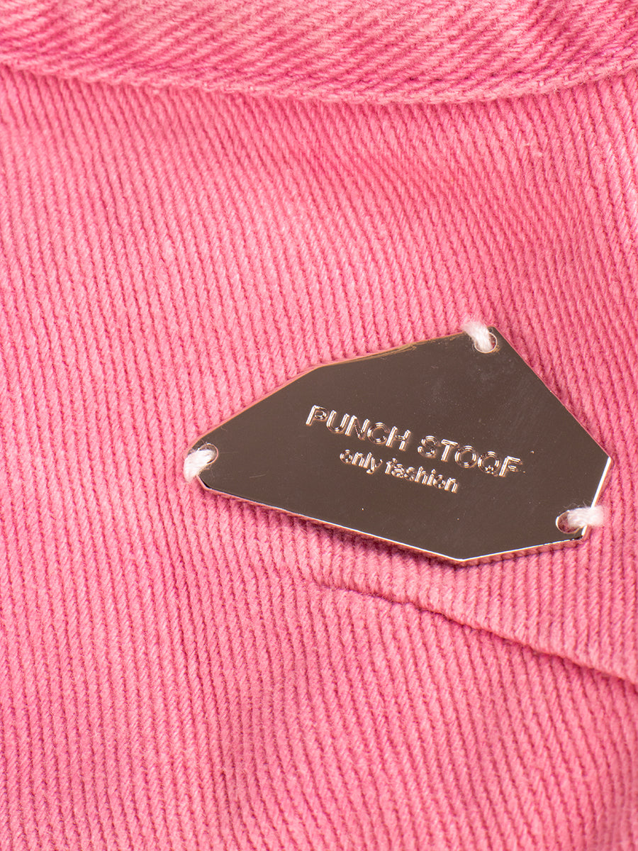 Pink Gradient Camisole + Denim Shorts Set