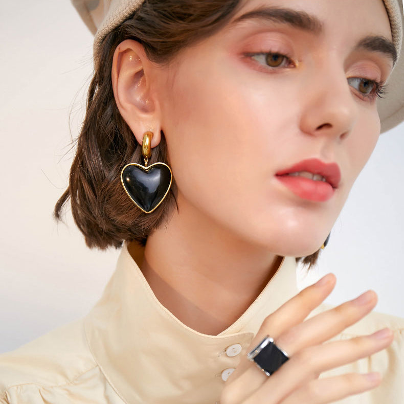 Simple Heart Earrings