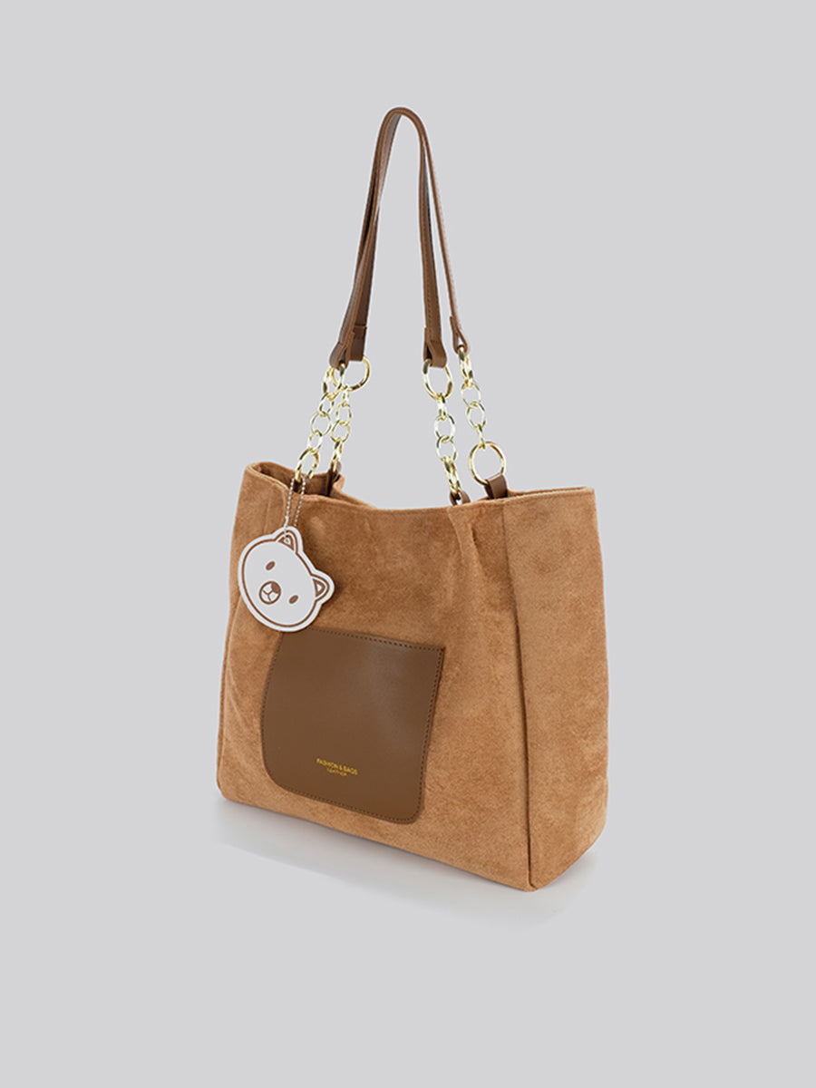 Velvet Bear Charm Tot Bag