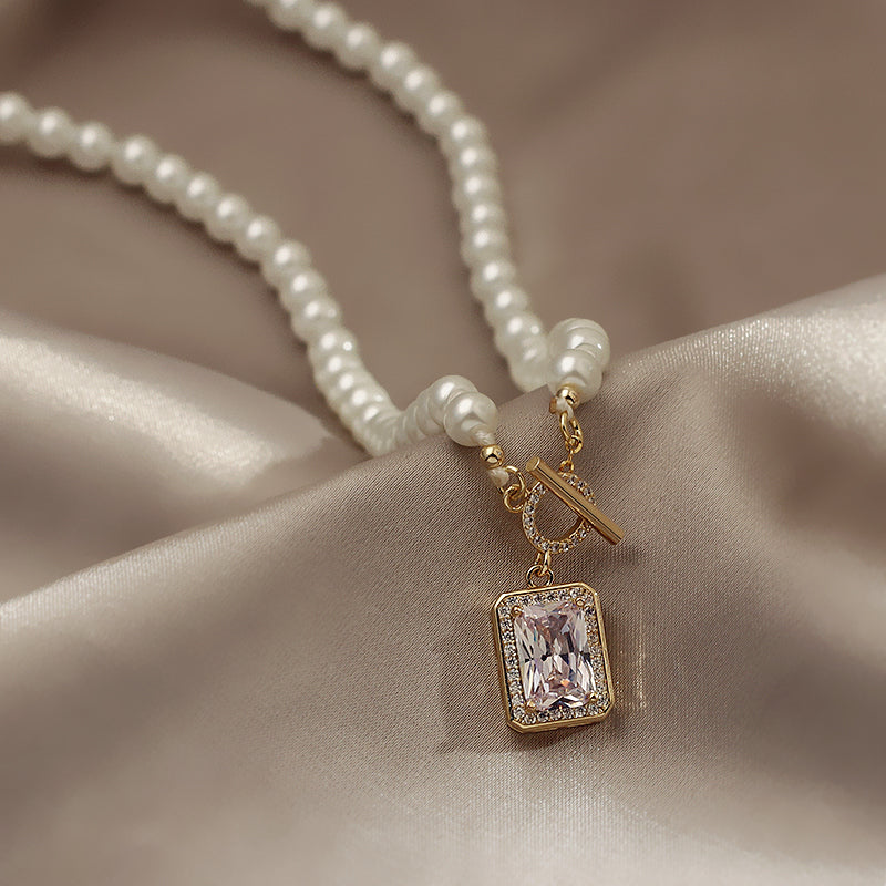 Square Pearl Necklace