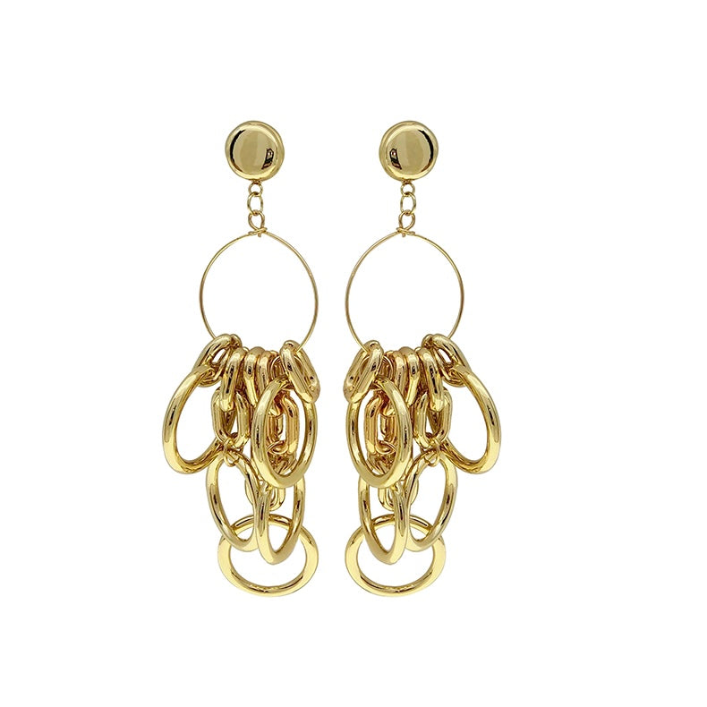 Circle Patchwork Earrings