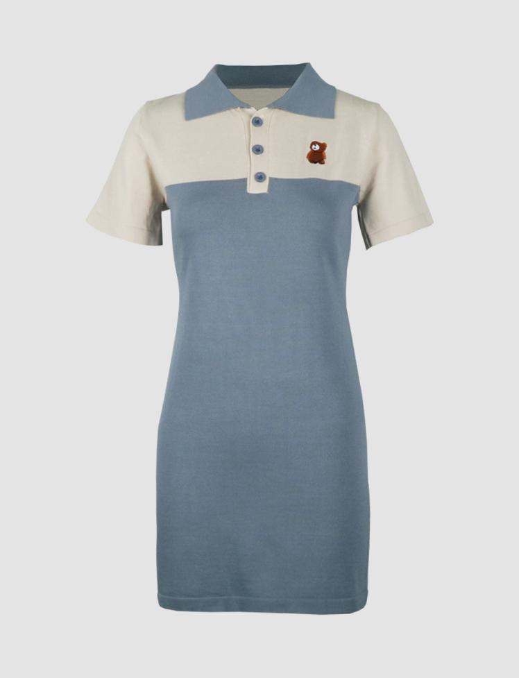 Cut Bear Color Block Dress