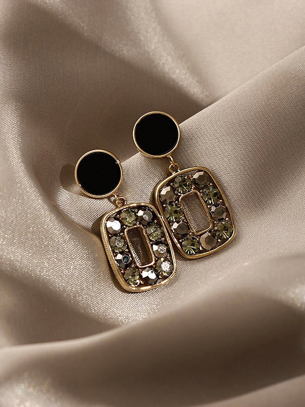 Black Crystal Earrings