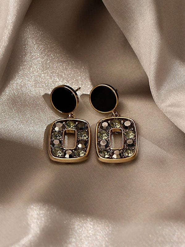 Black Crystal Earrings