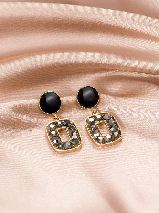 Black Crystal Earrings