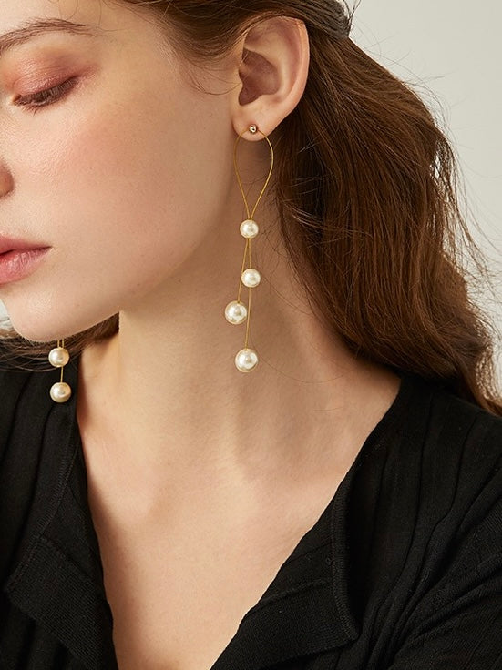 Pearl Tassel Earrings