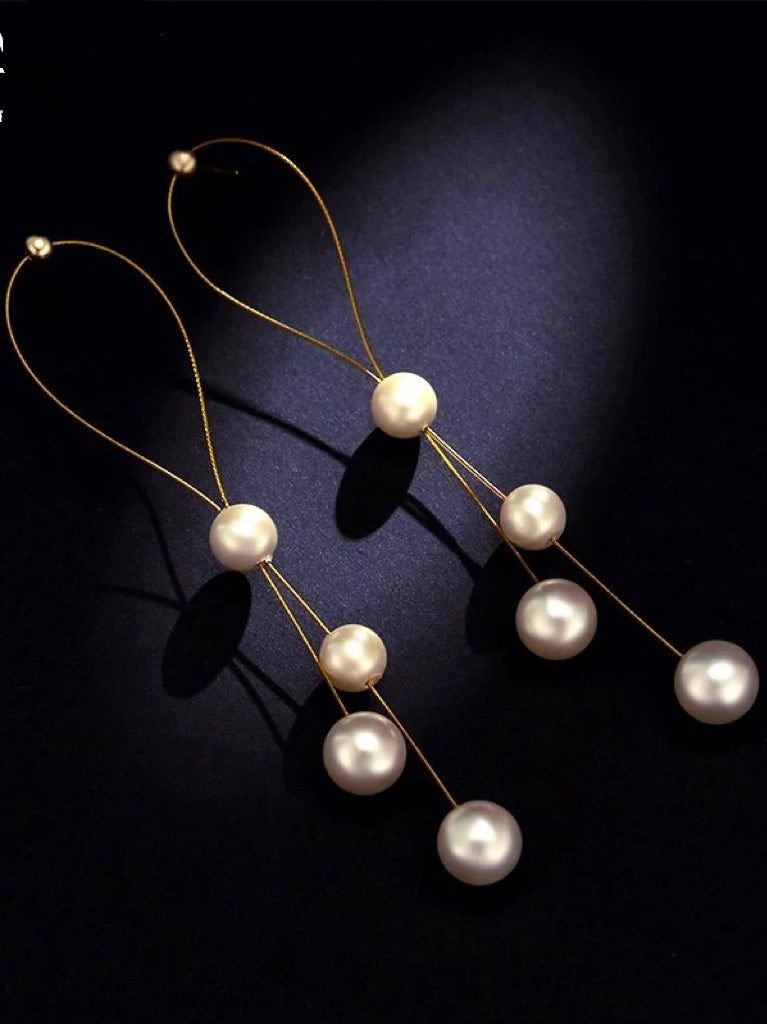 Pearl Tassel Earrings
