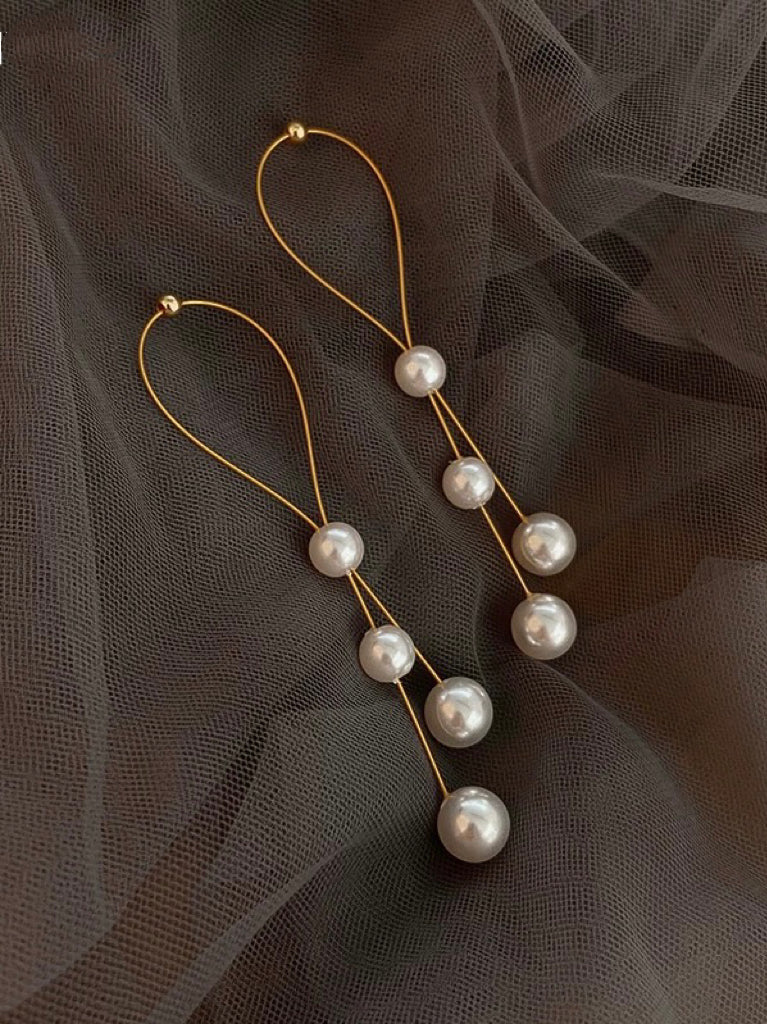 Pearl Tassel Earrings