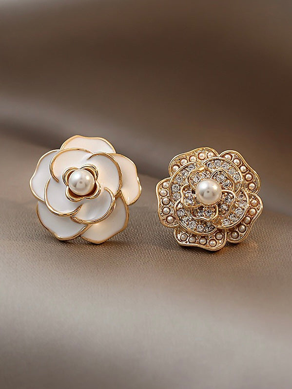 Camellia Two-Tone Earrings