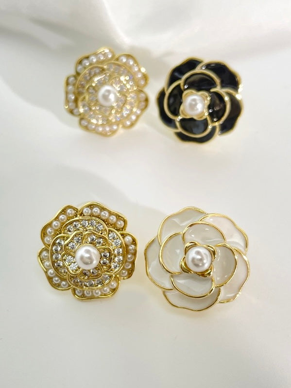 Camellia Two-Tone Earrings