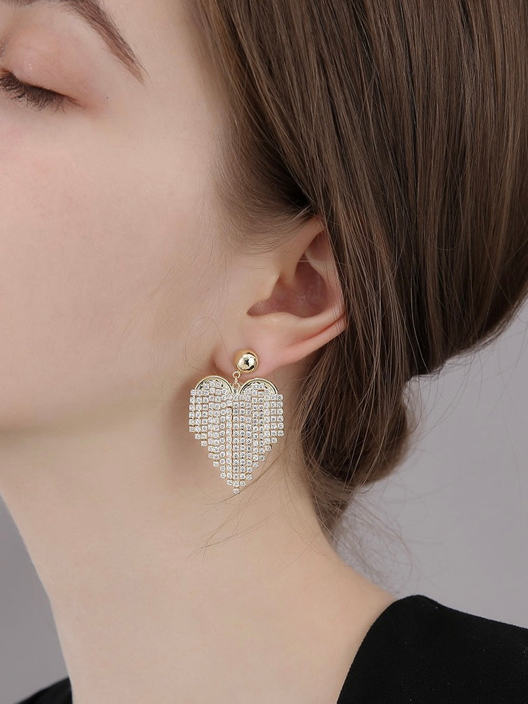 Cordate Tassel Earrings