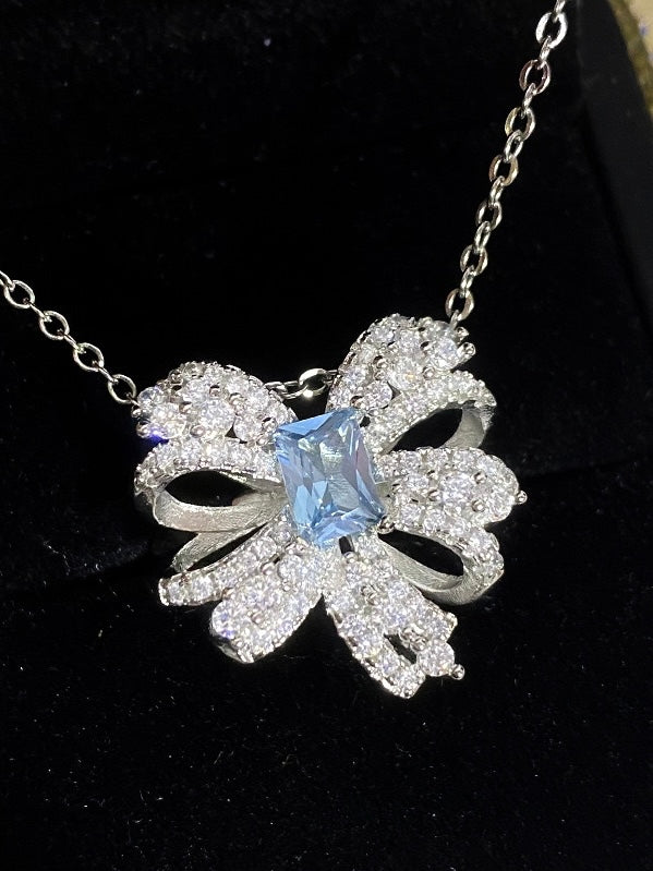 Green Diamond Butterfly Necklace