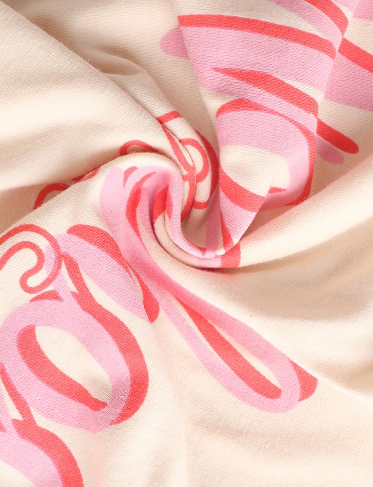 Beige Letter Printing Chain&Cami With Two-Piece Top
