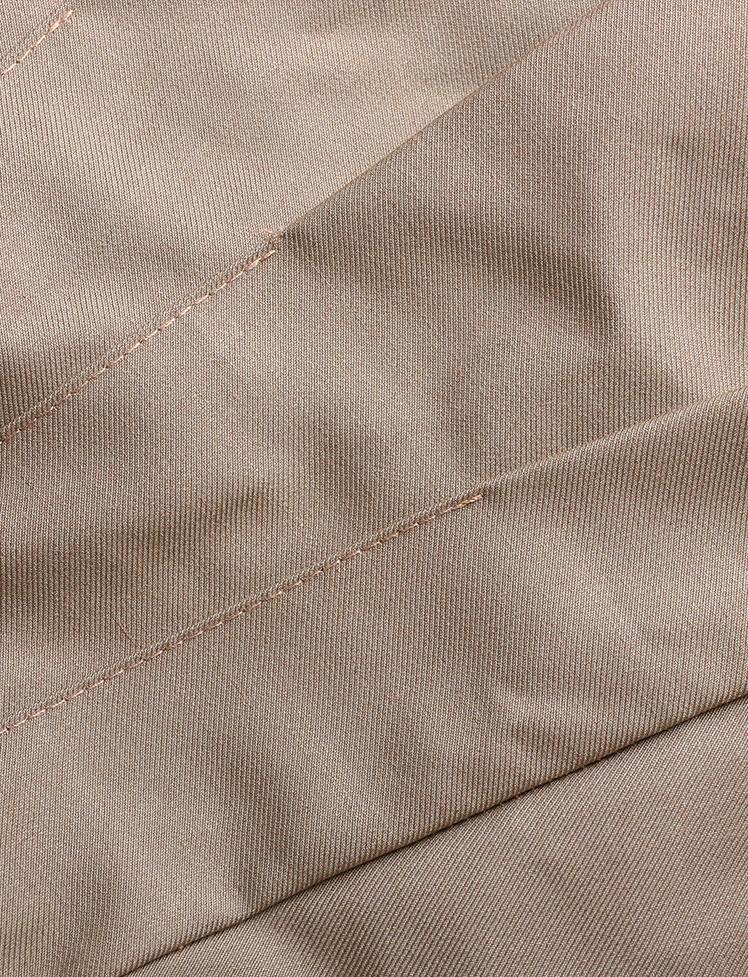 Retro Khaki Pleated Mini Skirts