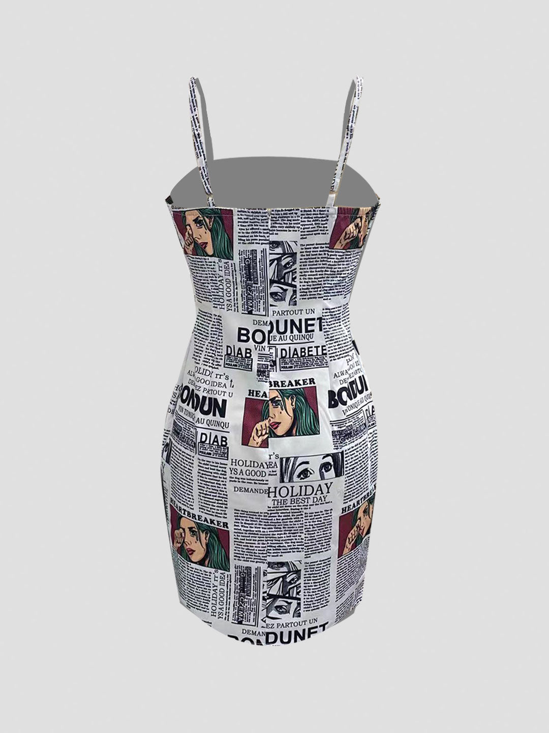 Letter Print Sleeveless Camisole Dress
