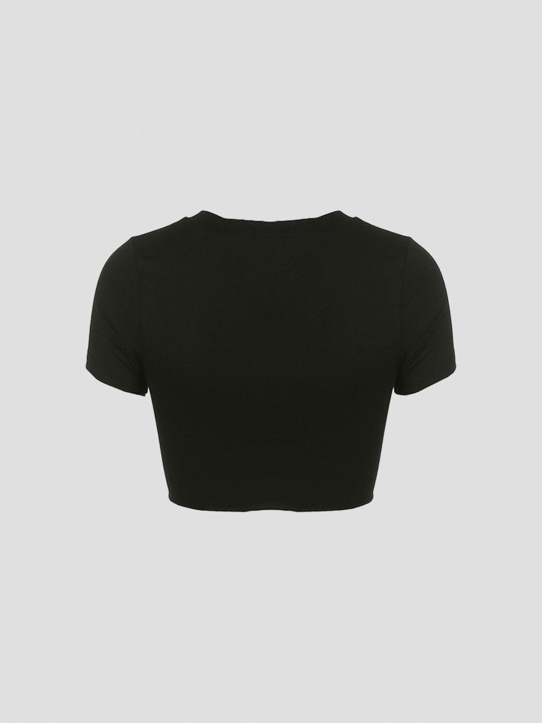 Black Butterfly Irregular Crop Top