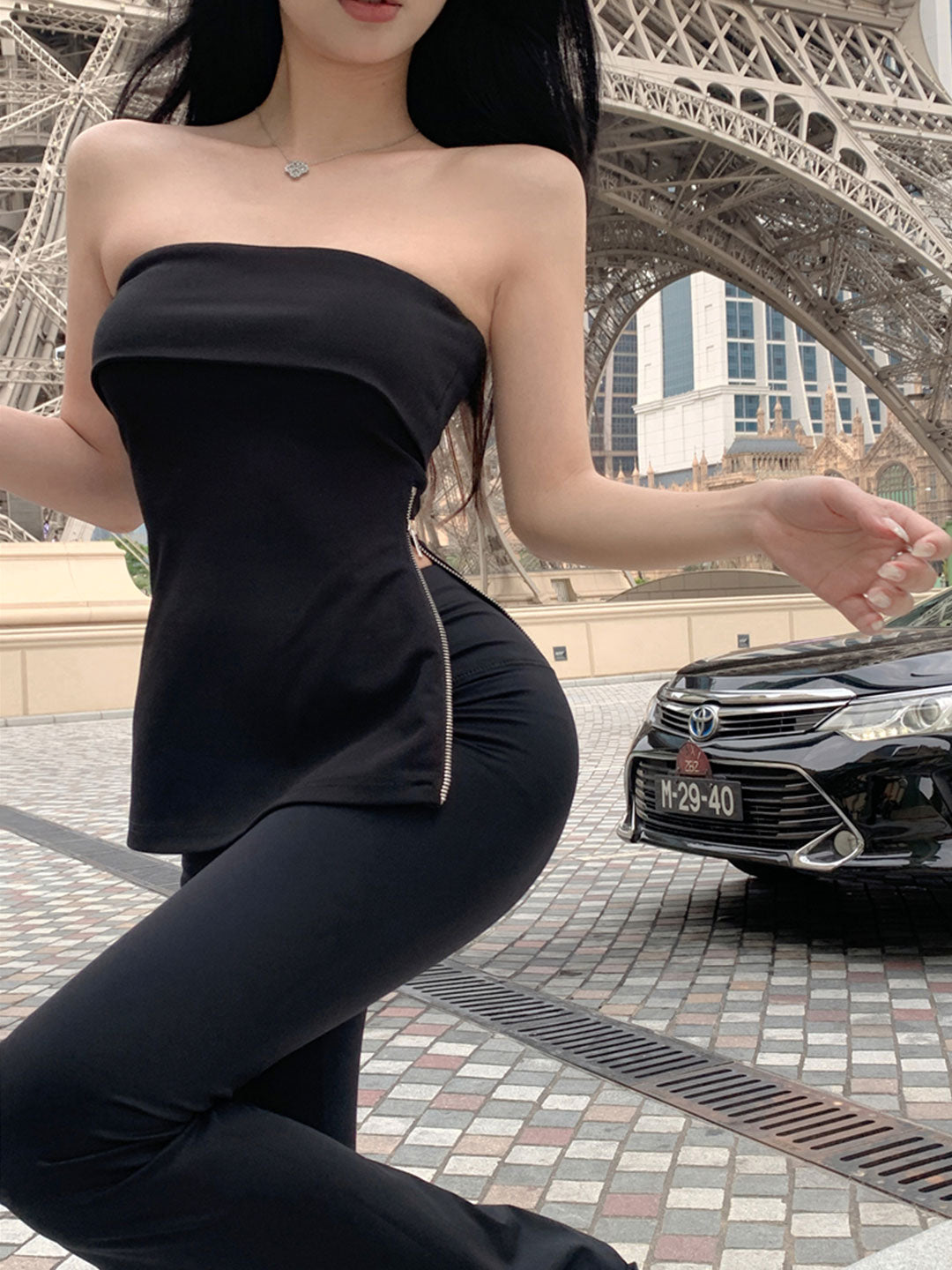 Backless Bustier Top