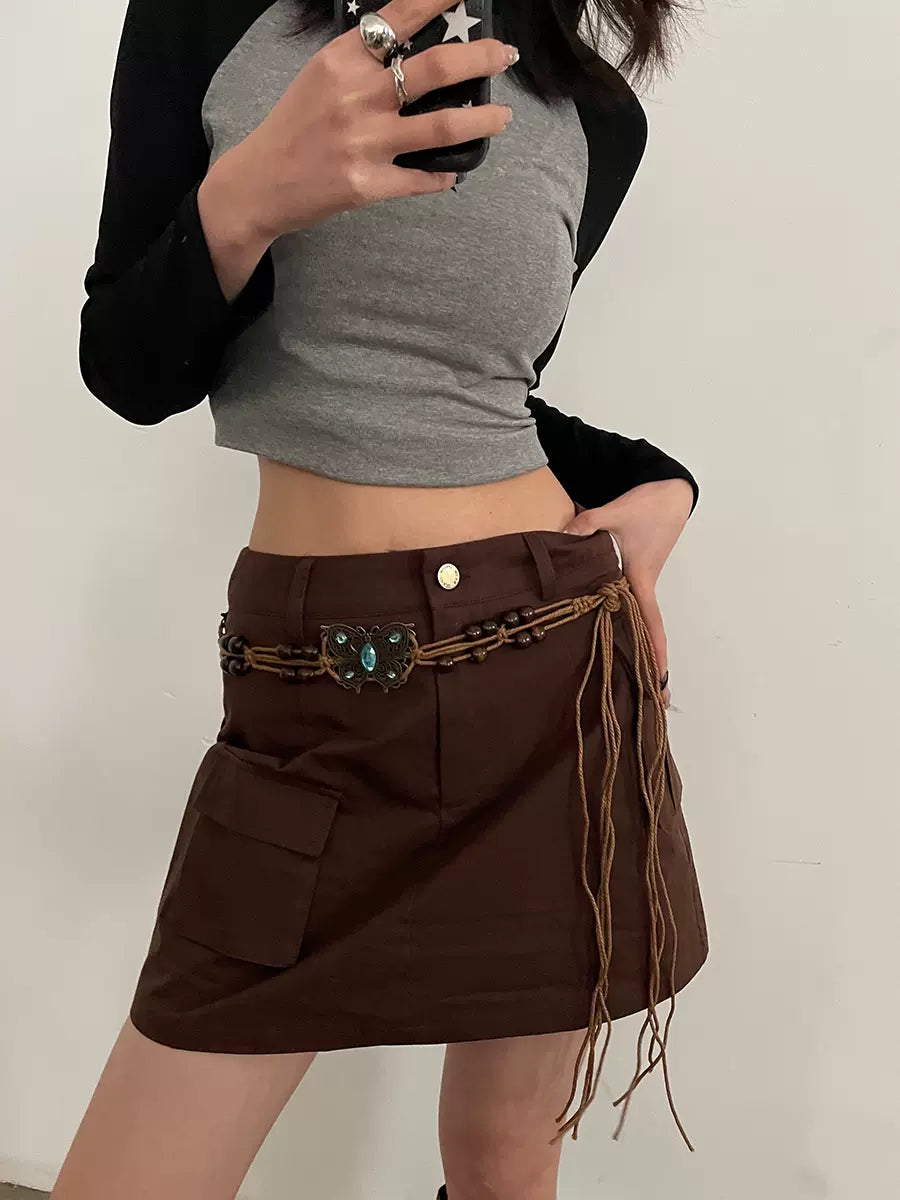 Braided Butterfly Decorative Waist Chain Belt
