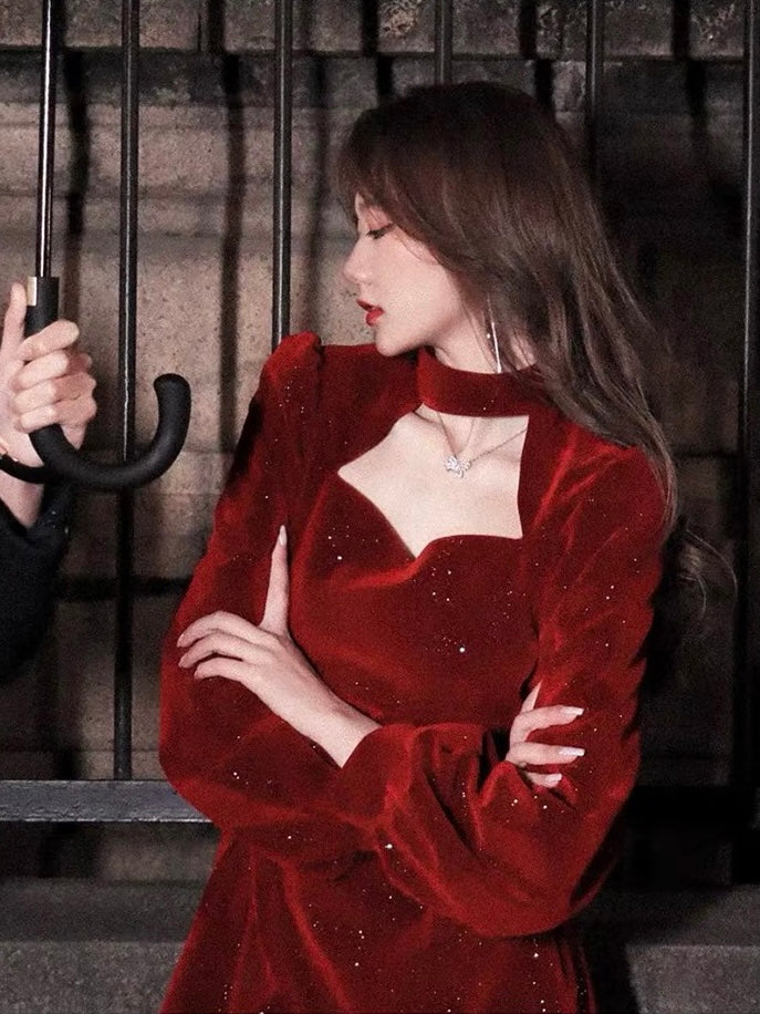Velvet Bling-bling Dress