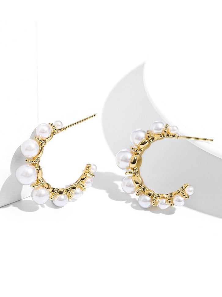 Pearl Round Earrings