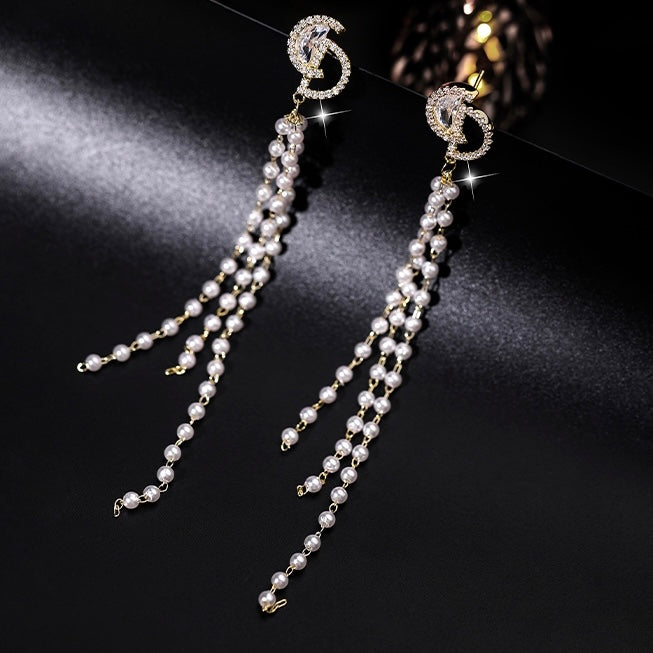 Pearl Tassel Earrings