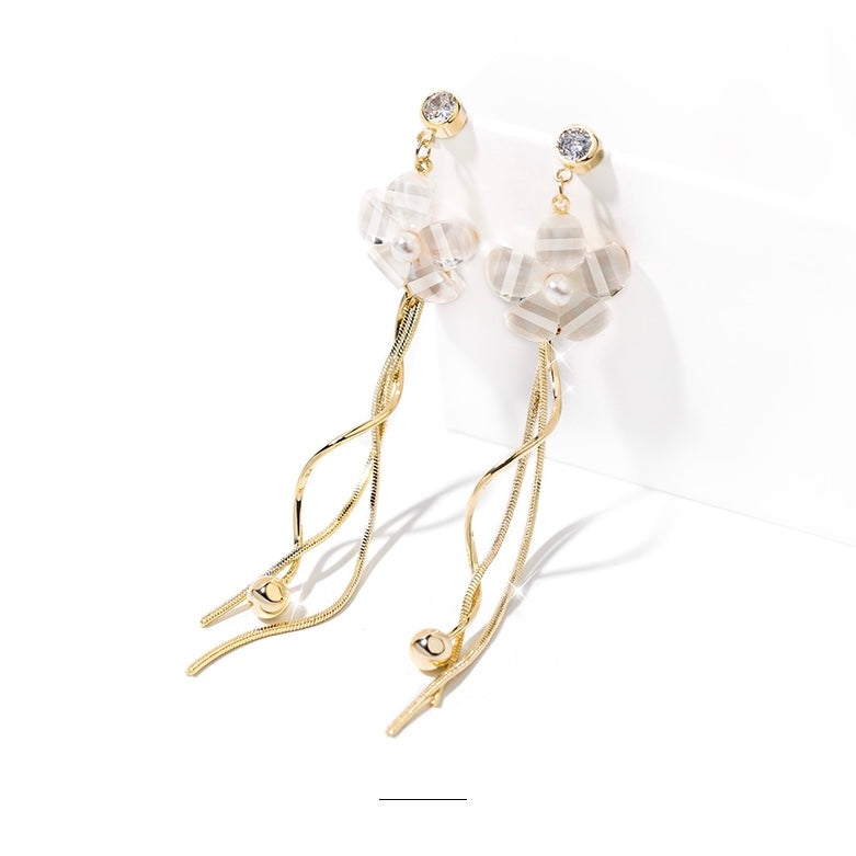 Floral Tassel Earrings